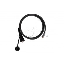 Индустриальный коммутационный шнур NIKOMAX F/UTP 4 пары, переходной, Кат.6 (Класс E), 250МГц, RJ45/8P8C(IP67)-RJ45/8P8C, T568B, многожильный, BC (чистая медь), 26AWG (7х0,160мм), с защитной крышкой, PUR, черный, 2м NIKOMAX (NMC-PC4SE55B-020-IS-TR-BK)