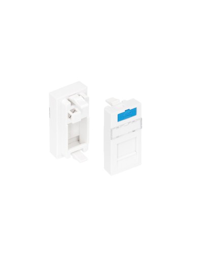 Вставка 22,5x45 KeyStone 1 порт NIKOMAX (NMC-PM1P-PH-WT) в Хасавюрте Аксессуары для кабель-канала Pintop.ru