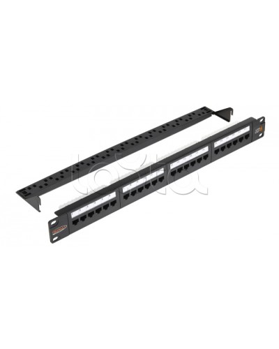 Патч-панель 1U 24 порта RJ45 NIKOMAX (NMC-RP24UE2-1U-BK) в Хасавюрте Патч панель Pintop.ru