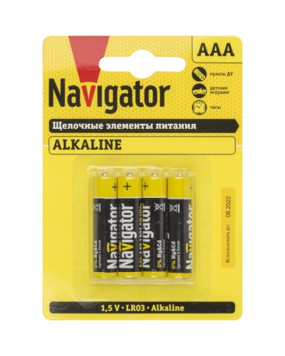 Элемент питания Navigator 61 462 NBT-NPE-LR03-BP4 в Хасавюрте Электротехническое оборудование Pintop.ru