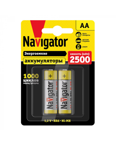 Аккумулятор Navigator 94 464 NHR-2500-HR6-BP2 в Хасавюрте Электротехническое оборудование Pintop.ru