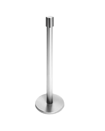 Стойка ограждения передвижная с ремнем (2 метра черный с тормозом) Oxgard ВЗР2387.05 в Хасавюрте Ограждения Pintop.ru