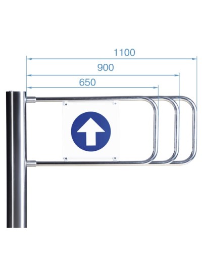 Створка для стойки калитки PERCo-AG-1100 (1100мм) в Хасавюрте Ограждения Pintop.ru