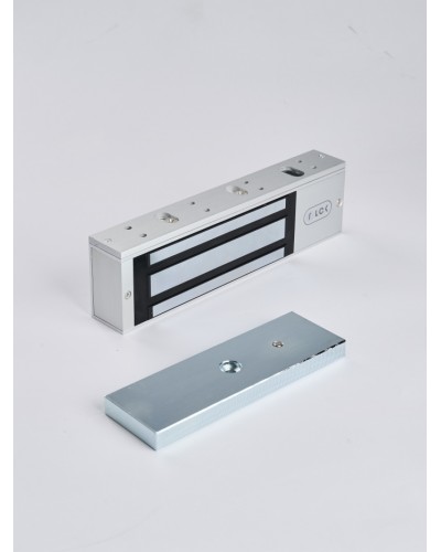 R-Lock RL-EM500-L0S - Электромагнитный замкок, 500кг, DC12/24B, цвет серебристый сатинированный алюминий RAL 7047 в Хасавюрте Электромагнитные замки Pintop.ru