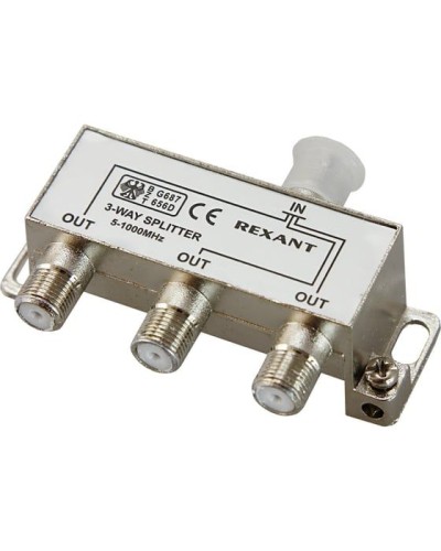 Делитель антенный, (3 TV), 5-1000 МГц REXANT 06-0041-C в Хасавюрте Системы видеонаблюдения Pintop.ru