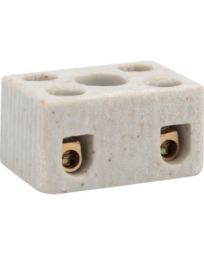 Клемма керамическая винтовая КВ 4 мм² 2 пары контактов с крепежным отверстием (100 шт./уп.) REXANT (07-6221) в Хасавюрте Монтажные материалы Pintop.ru