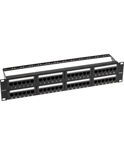 Панель коммутационная с кабельными органайзерами 19, 2U, 48 портов, UTP, RJ-45, CAT 5e REXANT PRO (02-0032) в Хасавюрте Аксессуары для стоек и шкафов Pintop.ru