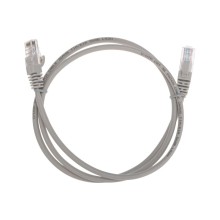 Патч-корд U/UTP, CAT 5e, RJ45-RJ45, 26AWG, LSZH, серый, 1м REXANT 02-0100-1