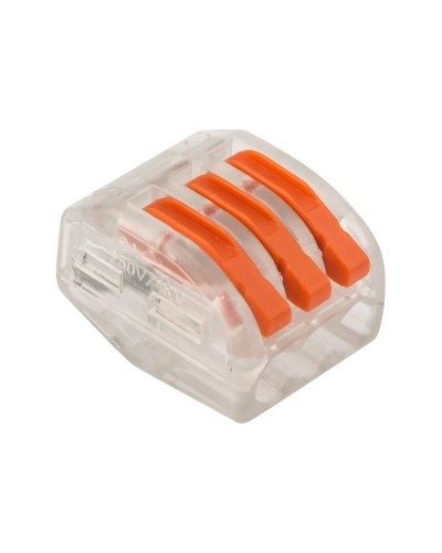 Универсальная многоразовая 3-проводная клемма (50шт/уп) REXANT (07-5253-1) в Хасавюрте Клеммные колодки Pintop.ru