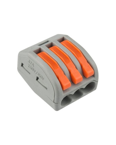 Универсальная многоразовая 3-проводная клемма (50шт/уп) REXANT (07-5253-4) в Хасавюрте Клеммные колодки Pintop.ru