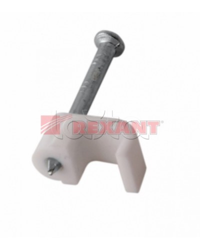 Крепеж кабеля плоский 8мм х 3мм (10шт/уп) REXANT 07-4207 в Хасавюрте Держатели, клипсы, скобы Pintop.ru