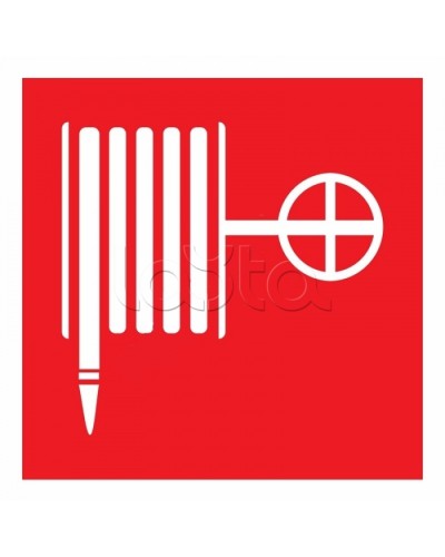 Знак пожарной безопасности Пожарный кран 200x200 (5шт/уп) REXANT 56-0055 в Хасавюрте Дополнительное оборудование для ОПС Pintop.ru