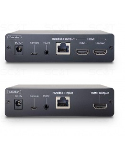 Удлинитель DisplayPort 4K(60Гц), USB, аудио, RS232 по кабелю витой пары(CAT6a) до 100м (HDBaseT) SC&T DP02U-4K6G в Хасавюрте Видеоусилители, Модуляторы, Делители Pintop.ru