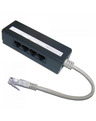 Сплиттер 1 на 4 RJ-45 TWT (TWT-4U1) в Хасавюрте Проходные адаптеры RJ-45 и разветвители Pintop.ru