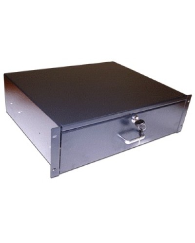 Ящик выдвижной 19, с замком, 3U, черный TWT TWT-CB-DRW-3U в Хасавюрте Аксессуары для стоек и шкафов Pintop.ru