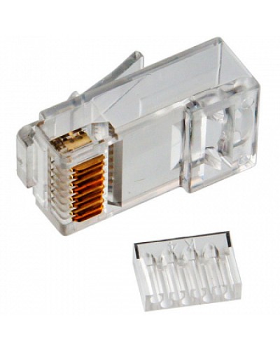 Коннектор RJ45 UTP 8P8C TWT (TWT-PL45-8P8C-V) в Хасавюрте Коннекторы и разъемы Pintop.ru