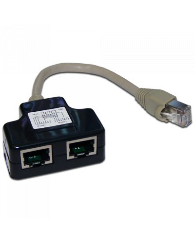 Y-адаптер, 2 компьютерных порта, экранированный TWT (TWT-Y-E2-E2-S) в Хасавюрте Проходные адаптеры RJ-45 и разветвители Pintop.ru