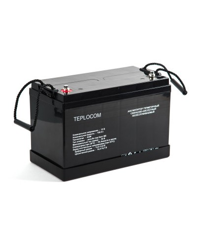 Аккумулятор герметичный Бастион АКБ TEPLOCOM (100Ач) в Хасавюрте Электротехническое оборудование Pintop.ru