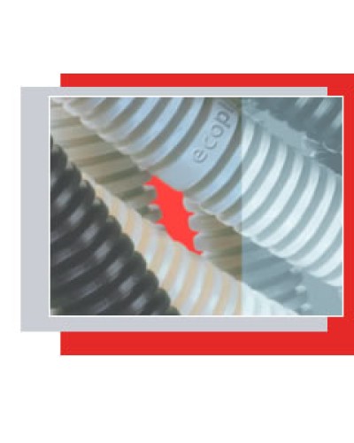 Труба гофрированная ПВХ легкая, с зондом диам. 25 мм (1шт=50м) Экопласт 10125-50 в Хасавюрте Труба гофрированная Pintop.ru