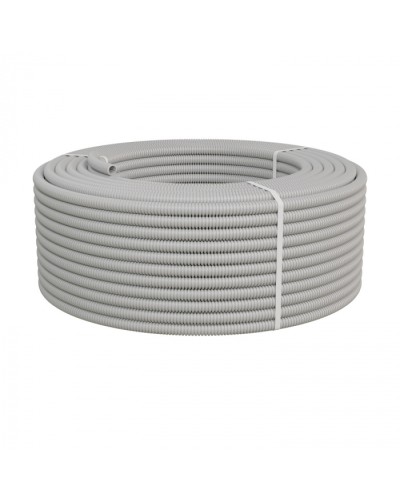 Труба ПНД-FRUF гофрир. легкая, с зондом, без галогена, трудногорючая, атмосферостойкая,цвет серый, диам. 20мм(100м) Экопласт (20120HFR-UF) в Хасавюрте Труба гофрированная Pintop.ru