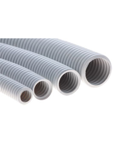 Труба ПНД гофрир. тяжелая, цвет чёрный, диам 16мм Экопласт 21016 в Хасавюрте Труба гофрированная Pintop.ru