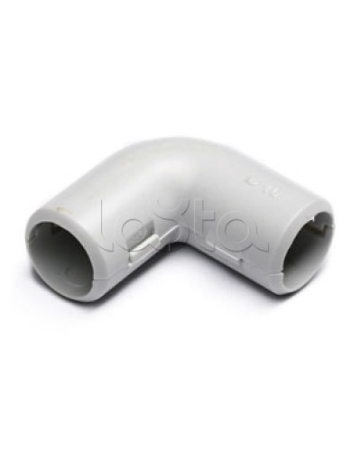 Угол 90° (из двух частей) для труб D32 мм, без галогена Экопласт 41232HF в Хасавюрте Аксессуары для труб (ОКЛ) Экопласт Pintop.ru