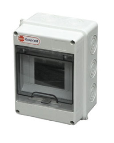 Шкаф настенный, 8-9 модулей, IP65 Экопласт 46408 в Хасавюрте Боксы для автоматов Pintop.ru