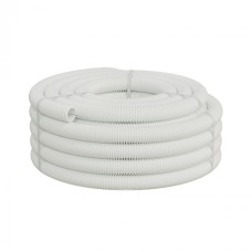 Труба ПП-FR гофрир. легкая, с зондом, без галогена, ПЛЛ 50мм Экопласт (60150HFR-W) - Труба ПП-FR гофрир. легкая, с зондом, без галогена, ПЛЛ диам.50мм ПВ-0 (15м) цвет белый 1 палл.=630м Экопласт