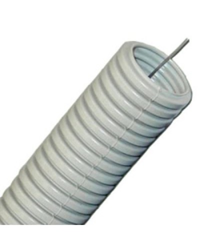 Труба гофрированная ПП тяжелая диам 16 мм, с зондом, без галогена Экопласт 61116HF в Хасавюрте Труба гофрированная Pintop.ru