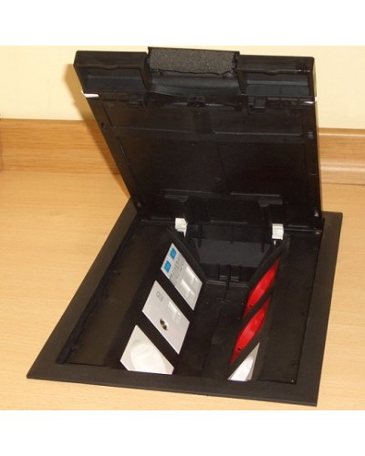 Люк в пол на 6 модулей (45х45мм) с суппортом и коробкой, пластик Экопласт 70062 в Хасавюрте Системы лючков и колонн Pintop.ru