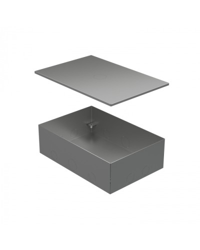 BOX/6-8 Металлическая коробка с крышкой для заливки в пол 249,6х167,6х75мм Экопласт (70161) в Хасавюрте Распределительные коробки Pintop.ru