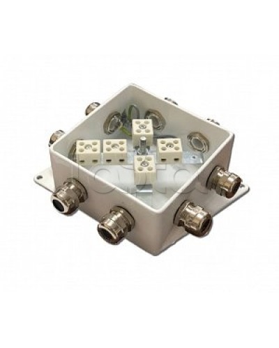 Коробка монтажная огнестойкая Гефест КМ-О (10к)-IP66-120х120, пять вводов в Хасавюрте Распределительные коробки Pintop.ru