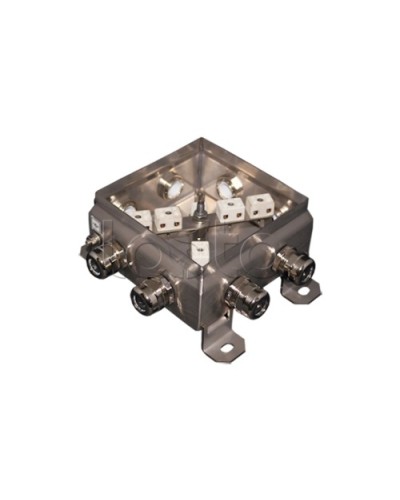 Коробка монтажная огнестойкая Гефест КМ-О (12к*10,0)-IP66 1212нерж, 8 вводов 123х123х60 в Хасавюрте Распределительные коробки Pintop.ru