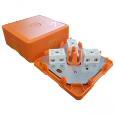 Коробка монтажная огнестойкая КМ-О (8к)-IP41-s-оранж Гефест