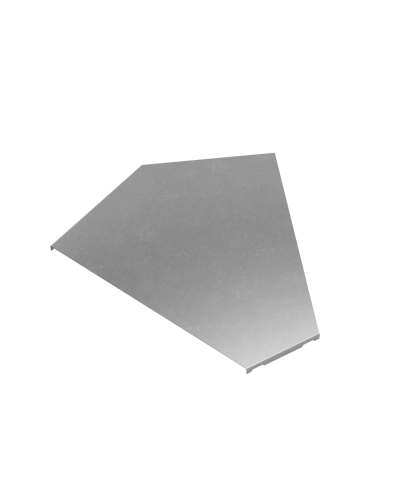 Крышка горизонтального угла 45 гр. 400 мм ПЛЮС HD85 КМ-профиль (KGLplus45-400 HD85) в Хасавюрте Аксессуары для лотков Pintop.ru