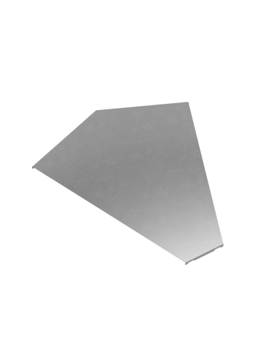 Крышка горизонтального угла 45 гр. 600 мм ПЛЮС INOX304 КМ-Профиль (KGLplus45-600 INOX304) в Хасавюрте Аксессуары для лотков Pintop.ru