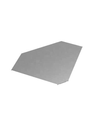 Крышка горизонтального угла 90 гр. 600 мм ПЛЮС INOX304 КМ-Профиль (KGLplus90-600 INOX304) в Хасавюрте Аксессуары для лотков Pintop.ru