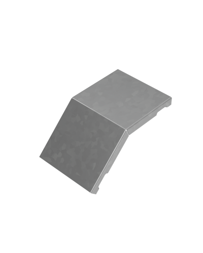 Крышка внешнего вертикального угла 45 гр. 100 мм ПЛЮС INOX304 КМ-Профиль (KVLplus45-100 INOX304) в Хасавюрте Аксессуары для лотков Pintop.ru