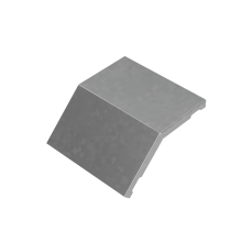 Крышка внешнего вертикального угла 45 гр. 150 мм "ПЛЮС" INOX304 КМ-Профиль (KVLplus45-150 INOX304)