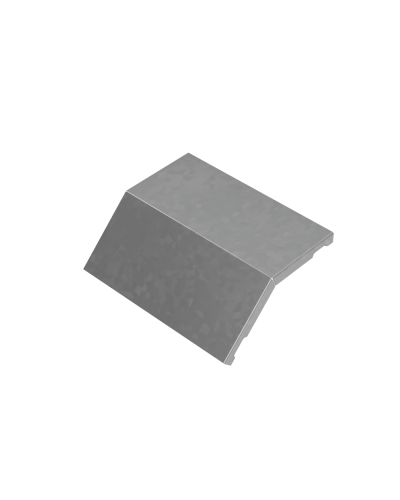 Крышка внешнего вертикального угла 45 гр. 200 мм ПЛЮС HD КМ-Профиль (KVLplus45-200 HD) в Хасавюрте Аксессуары для лотков Pintop.ru