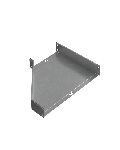 Переходник правый 100х300-600 мм ПЛЮC INOX304 КМ-Профиль (PDplus100-300-600-R INOX304) в Хасавюрте Аксессуары для лотков Pintop.ru