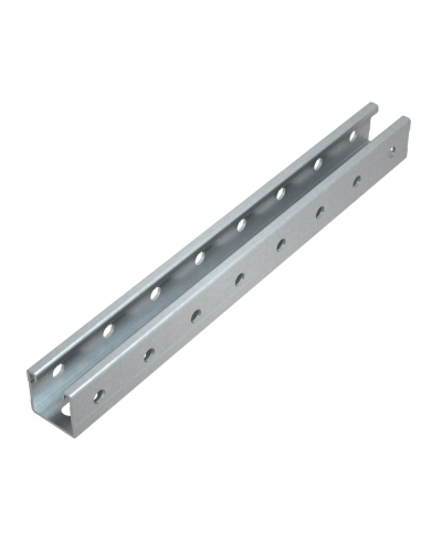 Страт-профиль 41х41 L2300 мм s:1,5 (тройная перфорация) КМ-Профиль (STP41-41-2300 3P) в Хасавюрте Аксессуары для лотков Pintop.ru