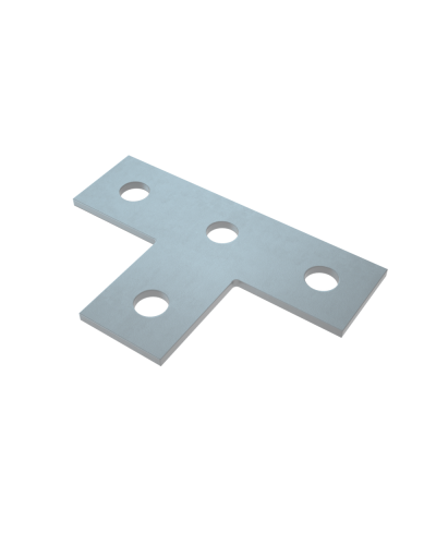Соединительная пластина Т-образная (4 отверстия) HD85 КМ-профиль (UST HD85) в Хасавюрте Аксессуары для лотков Pintop.ru