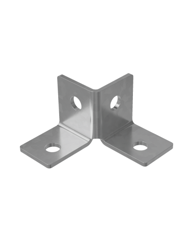 Пластина угловая двойная короткая HD85 КМ-профиль (2USG2 HD85) в Хасавюрте Аксессуары для лотков Pintop.ru