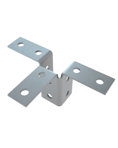 Пластина угловая тройная усиленная КМ-Профиль (3USG4) в Хасавюрте Аксессуары для лотков Pintop.ru