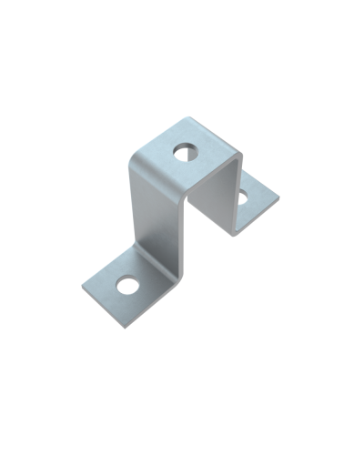 Прямоугольная скоба для двойного страт-профиля 41х82 мм HD85 КМ-профиль (PS41-82 HD85) в Хасавюрте Держатели, клипсы, скобы Pintop.ru