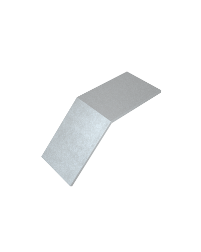 Крышка лестничного вертикального внешнего угла 45 гр. 400 мм HD85 КМ-профиль (KLVL45-400 HD85) в Хасавюрте Аксессуары для лотков Pintop.ru