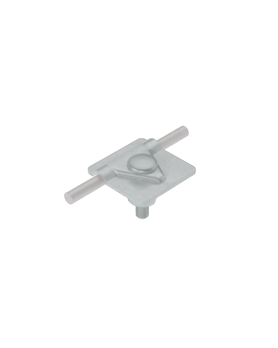 Универсальный соединитель для прутка Ø 5-10 мм с 1 пластиной 40х40 мм TD КМ-Профиль (USM-D5-10 TD) в Хасавюрте Аксессуары для лотков Pintop.ru