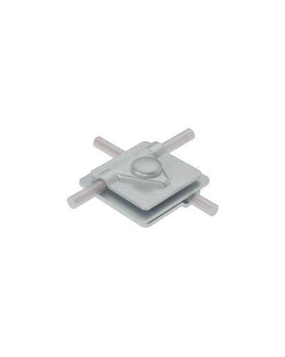 Универсальный соединитель для прутка Ø 5-10 мм с 3 пластинами 40х40 мм КМ-Профиль (3USM-D5-10) в Хасавюрте Аксессуары для лотков Pintop.ru