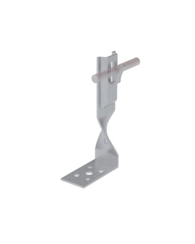 Угловой держатель зажимной скрученный для прутка Ø 5-8 мм H70 мм КМ-Профиль (UDZS-H70-D5-8) в Хасавюрте Монтажные материалы Pintop.ru